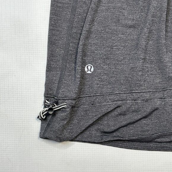 Lululemon Rest Less Heathered Soot Light Tank Top Size 6 Hyper Stripe Relaxed - Picture 11 of 12